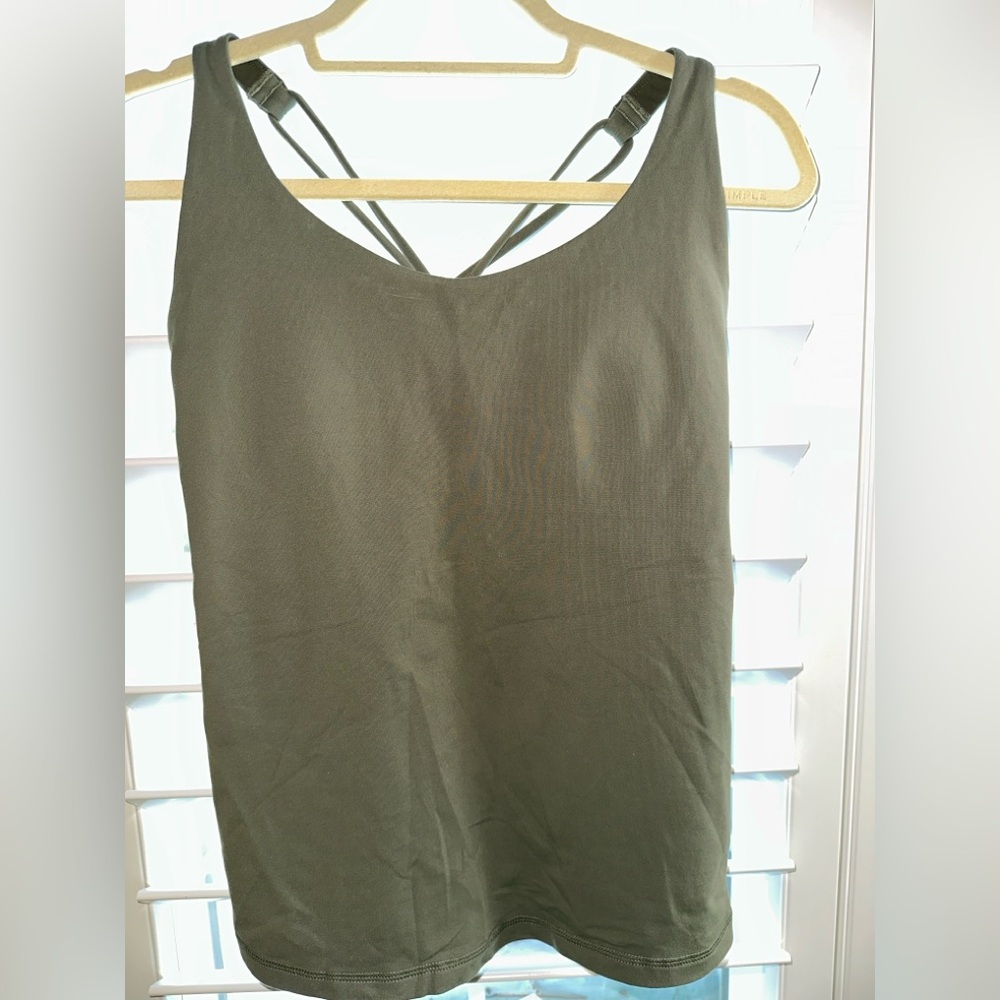 prAna Olive Green Strappy Athletic Top